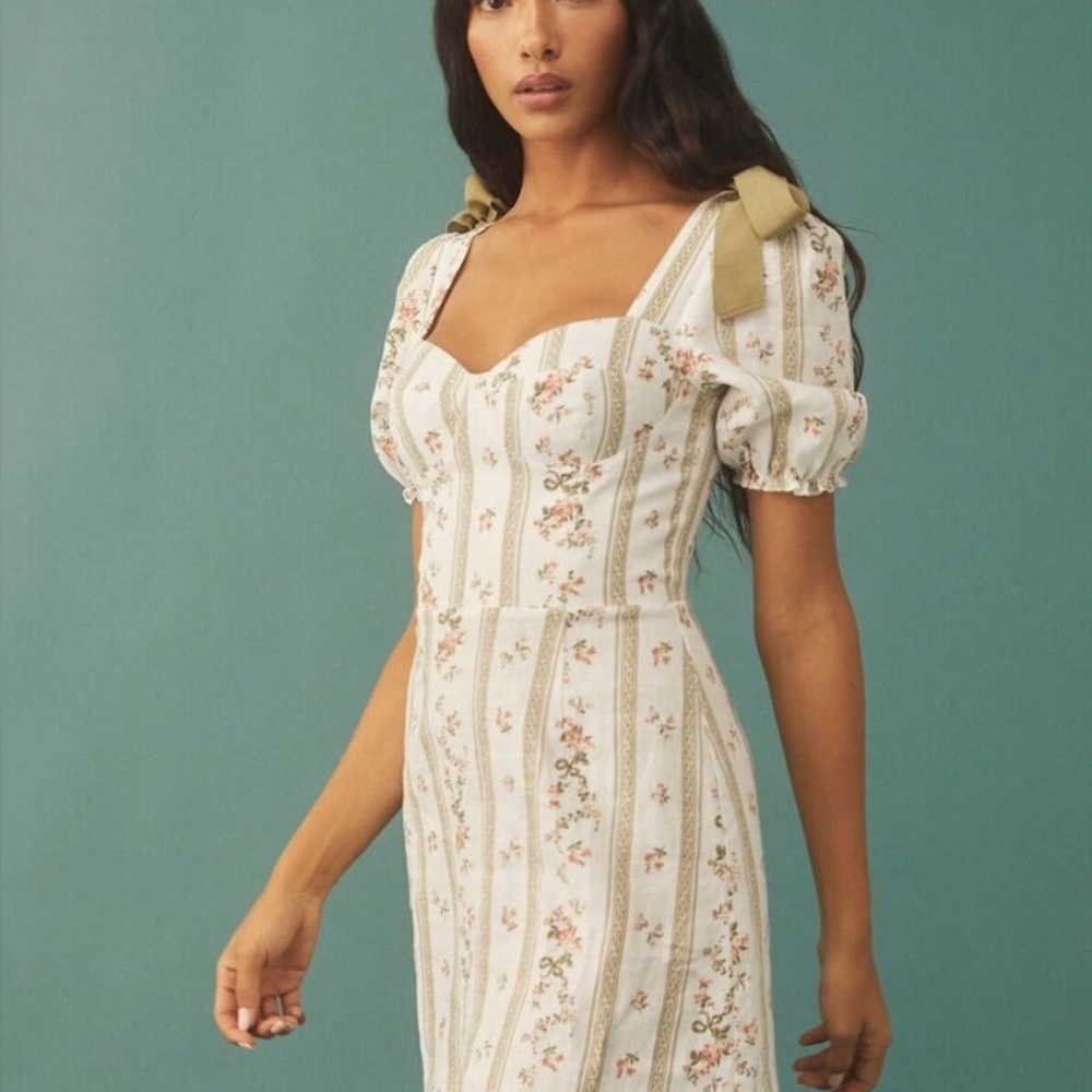 Reformation Floral Puff Sleeve Dress